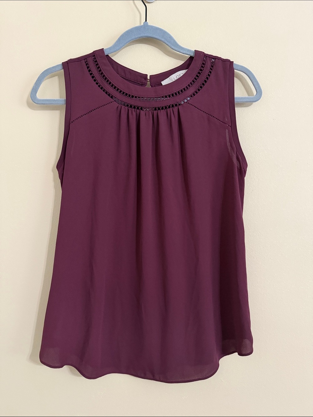 LOFT Burgundy Sleeveless Top Size XS